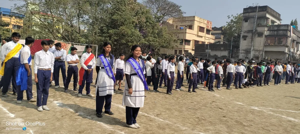 Students taking part in annual sports